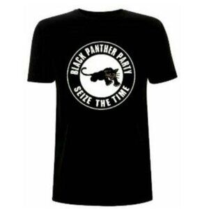 Black Panther Party Seize The Time Black Crew Neck Unisex Tshirt